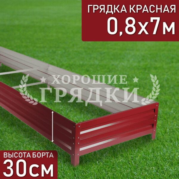Грядка красная (30 см) - 0.8 x 7 м